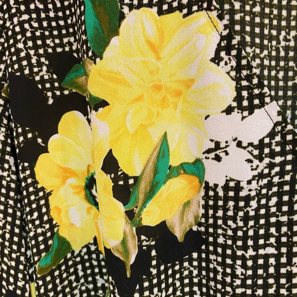 INC Black & Yellow Blouse - Picture 3 of 5